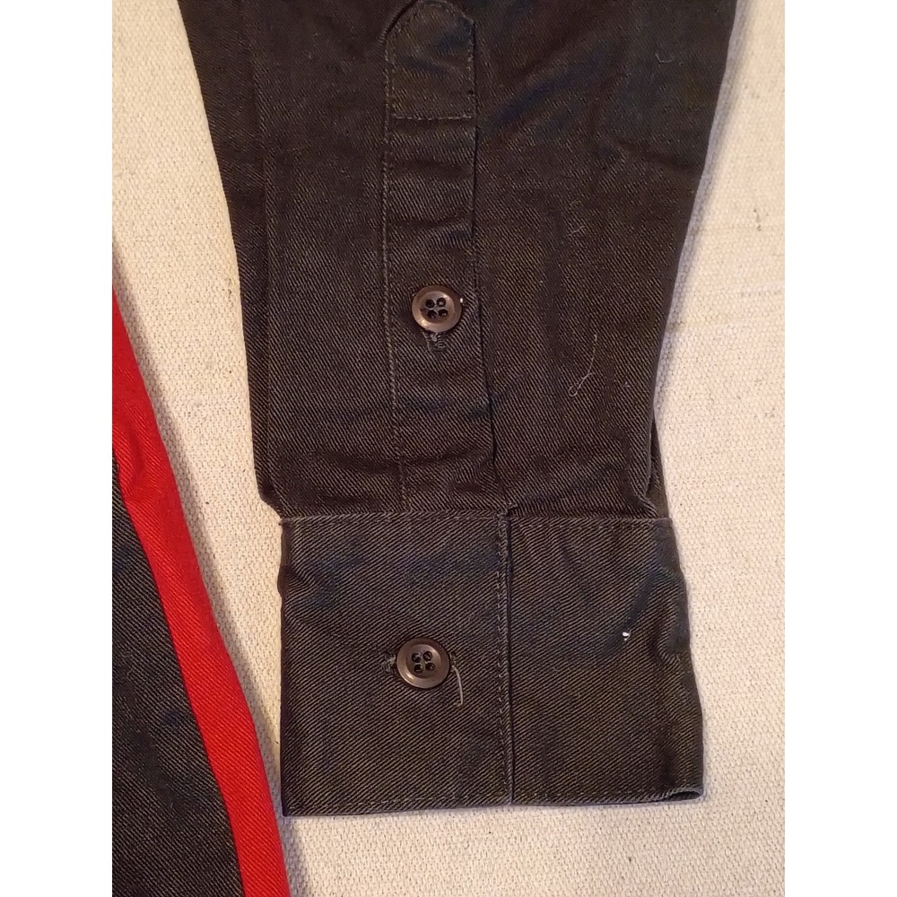 Vitage 90's Habeeb Brand Mens Colorblock Western Cowboy Shirt Band Collar Medium - Picture 3 of 11